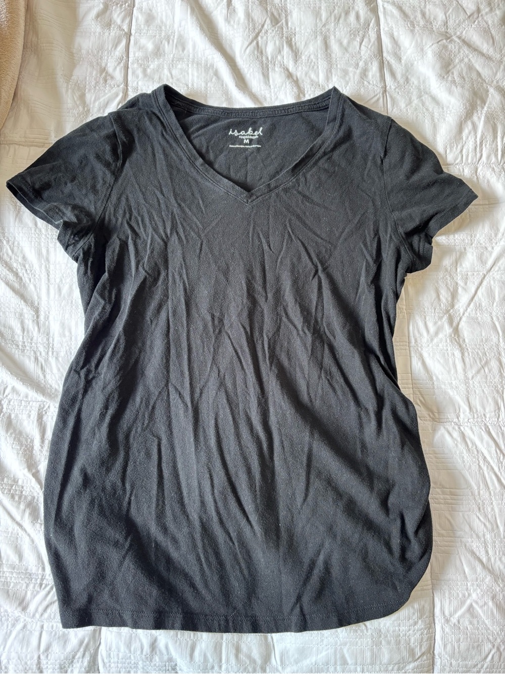 Isabel Maternity by Ingrid & Isabel Black V-Neck Short Sleeve Tee